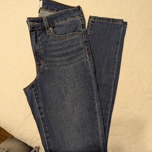 crown & ivy Straight-Leg Women's Jeans in Dark Blue Wash